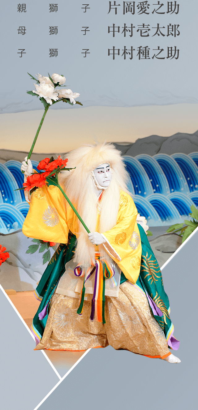 
親獅子 片岡愛之助
母獅子 中村壱太郎
子獅子 中村種之助
